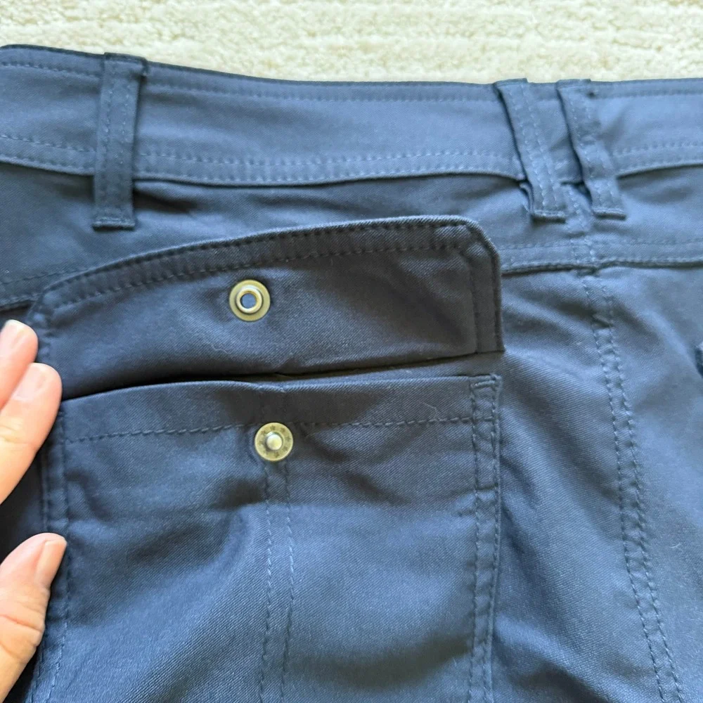 Prana Standard Fit Navy Utility Shorts Womens Size 10 Outdoors Hiking Gorpcore - Picture 6 of 9